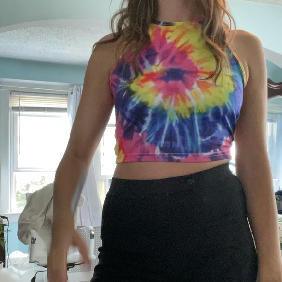 Rainbow Halter Tie Top - Picture 2 of 8